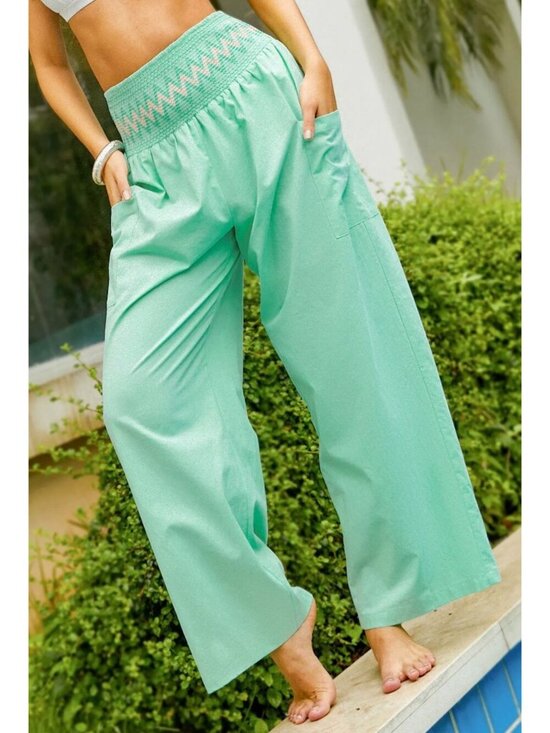 Cupshe Pants - NWT Cupshe Chevron Smocked Waist Pants - Size: Small
